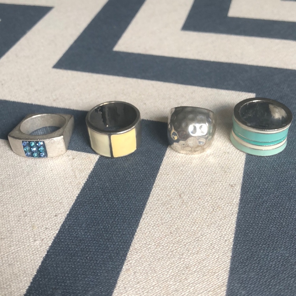 Bundle of silver rings